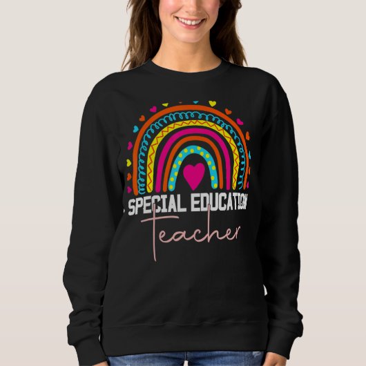 Spezielle Bildung Lehrerin Sped Ed Sped Leopard Ra Sweatshirt (Vorderseite)