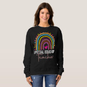 Spezielle Bildung Lehrerin Sped Ed Sped Leopard Ra Sweatshirt (Vorne ganz)