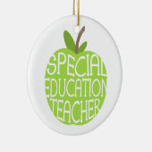 Spezielle Bildungs-Lehrer-Grün-Apple-Verzierung Keramik Ornament (Rechts)