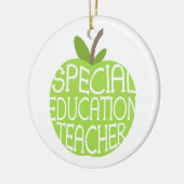 Spezielle Bildungs-Lehrer-Grün-Apple-Verzierung Keramik Ornament (Links)