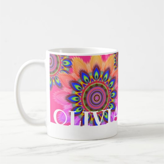 Spezielle BOHO Kaffee Tasse Mandala Muster (Links)