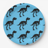 Spezielle Dinosaurier-Skelett-Party-Teller Pappteller (Vorderseite)