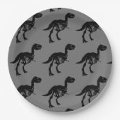 Spezielle Dinosaurier-Skelett-Party-Teller Pappteller (Vorderseite)