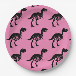 Spezielle Dinosaurier-Skelett-Party-Teller Pappteller