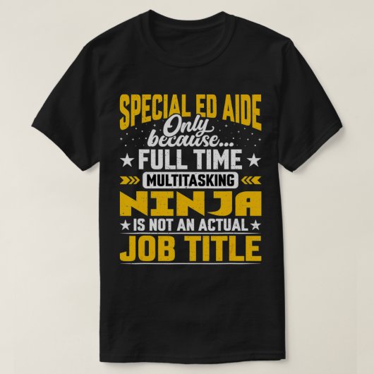 Spezielle ED Aide Job Titel Funny Autism Lehrerin T-Shirt (Design vorne)