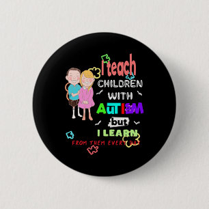 Spezielle Ed SPED Lehrerin unterrichtet Cool Autis Button