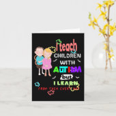 Spezielle Ed SPED Lehrerin unterrichtet Cool Autis Karte (Gelbe Blume)