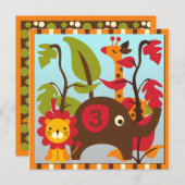 Spezielle Einladungen für Wildtiere (Vorne/Hinten)