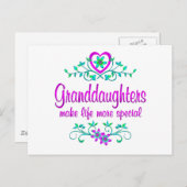 Spezielle Enkeltochter Postkarte (Vorne/Hinten)
