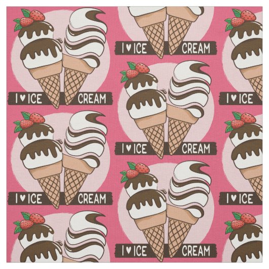 Spezielle Farbe Ice Creme Lover Stoff (Muster)