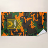 Spezielle FARBEN und monogramm-Militärübungen: Strandtuch (Vorderseite)