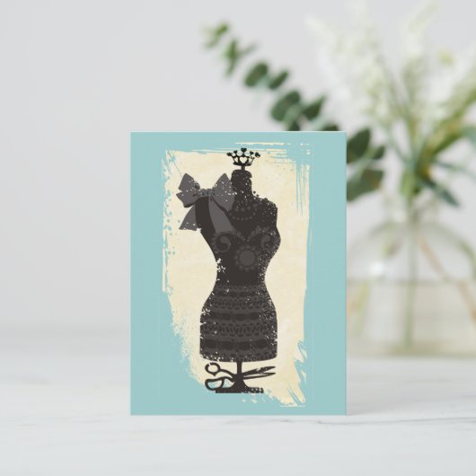 Spezielle Farbkleidung Dummy Mode Mannequin Nähen Postkarte (Stehend Vorderseite)