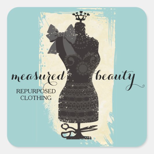 Spezielle Farbkleidung Dummy Mode Mannequin Nähen Quadratischer Aufkleber (Vorderseite)