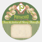 Spezielle Farbpistachio-Konservenbäckerei Runder Aufkleber (Vorderseite)
