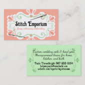 Spezielle Farbstickerei mit Nadelnähen Visitenkarte (Vorne/Hinten)