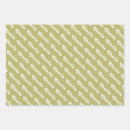 Spezielle Farbtöne für Oliven-, Kiefer- und Sage-G Geschenkpapier Set (Vorderseite)