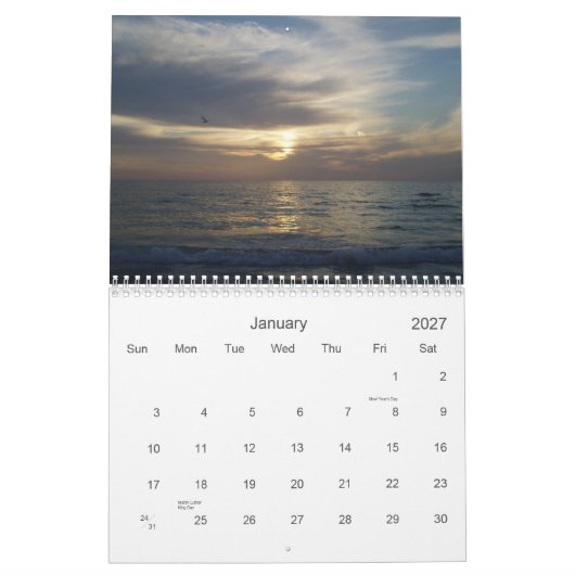 Spezielle Ferien-Plätze Kalender (Jan 2027)