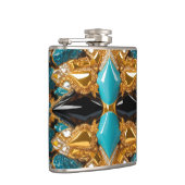 Spezielle Flasche mit Bahamas-Farbdesign Flachmann (Rechts)