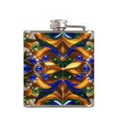 Spezielle Flasche mit brasilianischem Farbdesign Flachmann (Rückseite)