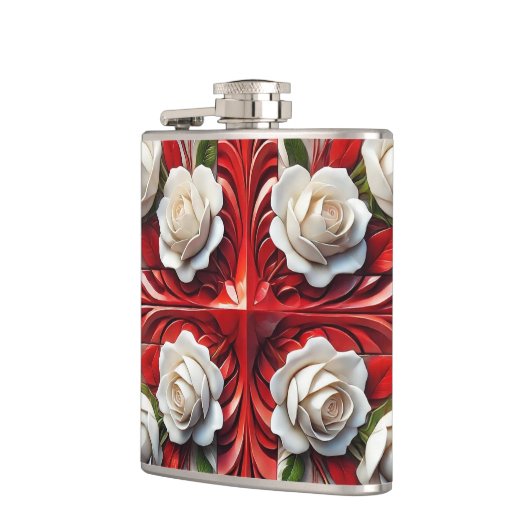Spezielle Flasche mit englischer Rose Design Flachmann (Links)