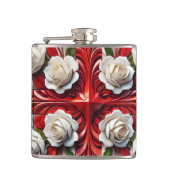 Spezielle Flasche mit englischer Rose Design Flachmann (Vorderseite)