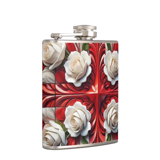 Spezielle Flasche mit englischer Rose Design Flachmann (Rechts)