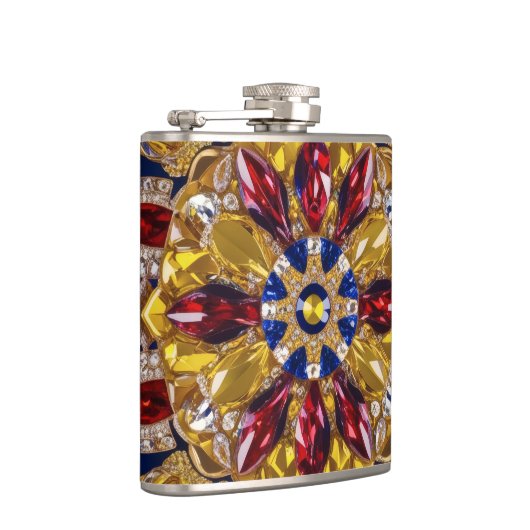 Spezielle Flasche mit kolumbianischer Farbgestaltu Flachmann (Rechts)