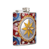 Spezielle Flasche mit kolumbianischer Farbgestaltu Flachmann (Rechts)