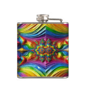 Spezielle Flasche mit LGBTQ-Farbdesign Flachmann (Rückseite)