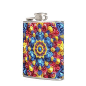 Spezielle Flasche mit rumänischem Farbdesign Flachmann (Links)