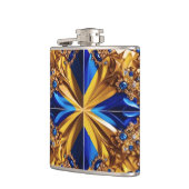 Spezielle Flasche mit schwedischem Farbdesign Flachmann (Links)