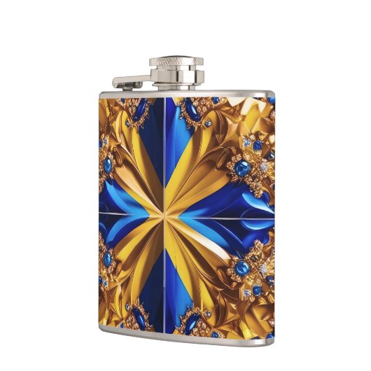 Spezielle Flasche mit schwedischem Farbdesign Flachmann (Links)