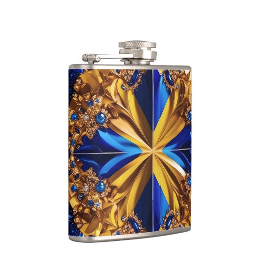 Spezielle Flasche mit schwedischem Farbdesign Flachmann (Rechts)