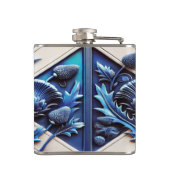 Spezielle Flasche mit Scottish Thistles Design Flachmann (Rückseite)
