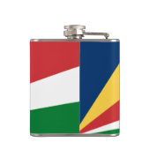 Spezielle Flasche mit seychellischen Farben-Design Flachmann (Rückseite)