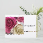Spezielle florale Flachkarte nur für dieses Eid (Stehend Vorderseite)