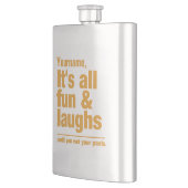 Spezielle FUN & LAUGHS-Flasche Flachmann (Links)