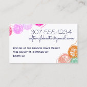 Spezielle Garnbälle aus Strickfaser-Homespun Visitenkarte (Rückseite)