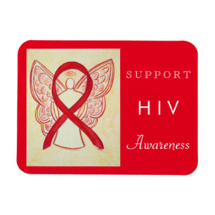 Spezielle Geschenkmagnete für HIV Red Awareness Ri Magnet