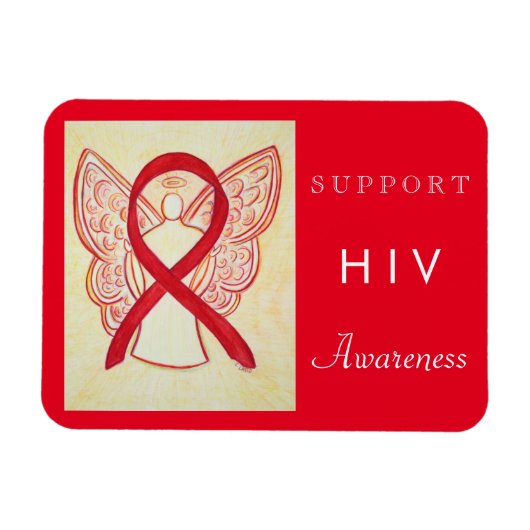 Spezielle Geschenkmagnete für HIV Red Awareness Ri Magnet (Horizontal)