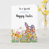 Spezielle Grandson Bunny Hiding Eggs Card Karte (Gelbe Blume)