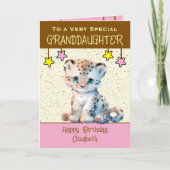 Spezielle Grandtochter Leoparden Kinder brauner Ge Karte (Vorderseite)