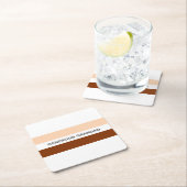 Spezielle Großpfirsiche und Braun Rechteckiger Pappuntersetzer (Vor Ort)