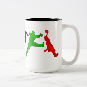 Spezielle Handballspieler-Handball-Tasse Zweifarbige Tasse