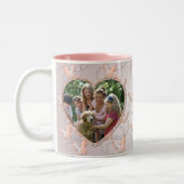 Spezielle Herzenschmetterling-Tasse Zweifarbige Tasse (Links)