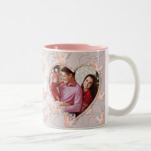Spezielle Herzenschmetterling-Tasse Zweifarbige Tasse