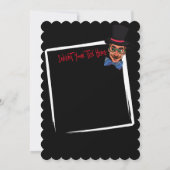 Spezielle Karikatur mit Tophat in Venedig 60. Einladung (Rückseite)