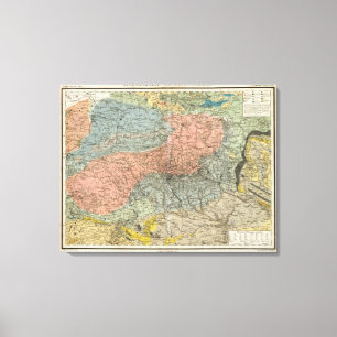 Spezielle Karte der riesigen Berge Leinwanddruck