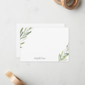 Spezielle Karte für Aquarellgrün (Vorderseite/Rückseite Beispiel)