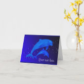 Spezielle Karte für Dolphin Cobalt Blue Ocean (Gelbe Blume)